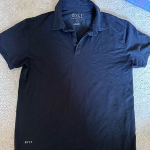 Bylt navy blue short sleeve polo